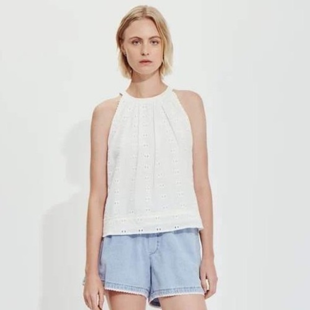 Melissa Nepton Harly Blouse White Size Medium New With Tags‎